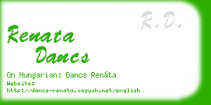 renata dancs business card